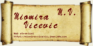 Miomira Vićević vizit kartica